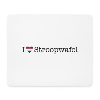 I love Stroopwafel - Mouse Pad (horizontal) - white - Front