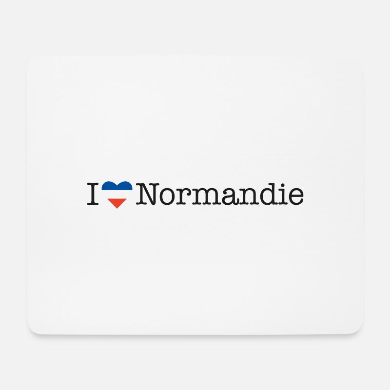 I love Normandie - Mousepad (Querformat) - Weiß