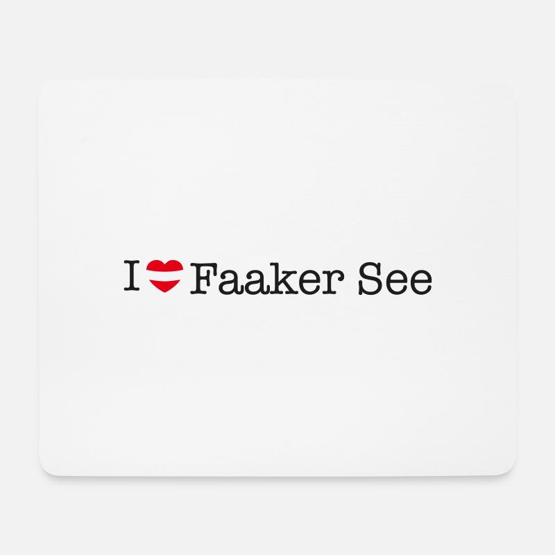 I love Faaker See - Mousepad (Querformat) - Weiß