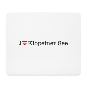 I love Klopeiner See - Mousepad (Querformat) - Weiß - Vorne