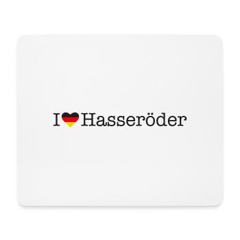 I love Hasseröder - Mousepad (Querformat) - Weiß - Vorne