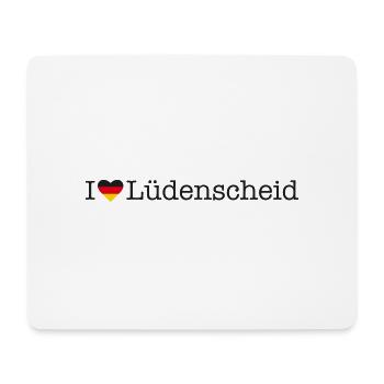 I love Lüdenscheid - Mousepad (Querformat) - Weiß - Vorne