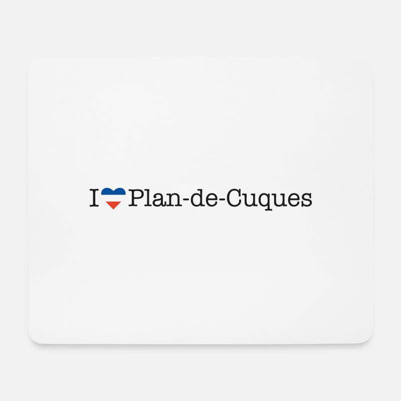 I love Plan de Cuques - Mousepad (Querformat) - Weiß