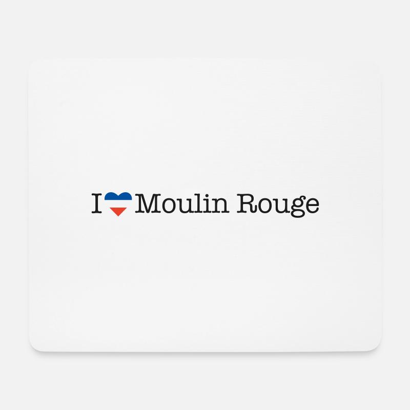 I love Moulin Rouge - Mousepad (Querformat) - Weiß