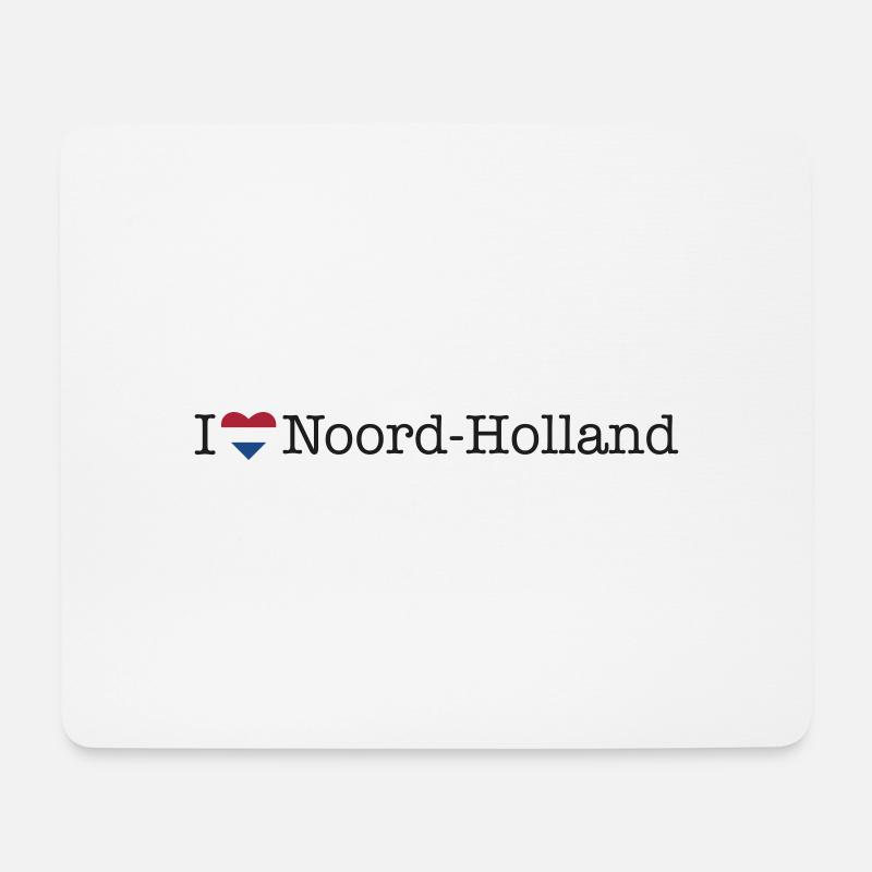 I love Noord Holland - Mousepad (Querformat) - Weiß