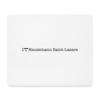 I love Haussmann Saint Lazare - Mousepad (Querformat) - Weiß - Vorne