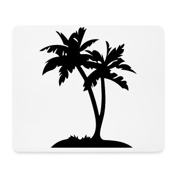 Palme - Mousepad (Querformat) - Weiß - Vorne