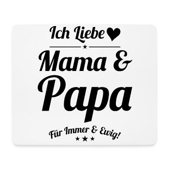 ich liebe mama und papa - Mousepad (Querformat) - Weiß - Vorne