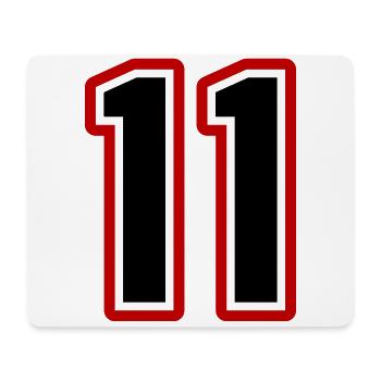 11 Number symbol - Mouse Pad (horizontal) - white - Front