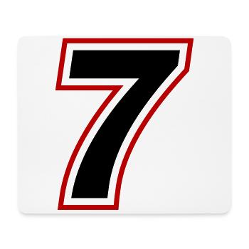 7 Number symbol - Mouse Pad (horizontal) - white - Front
