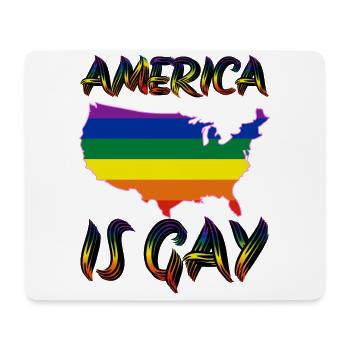 pride america queer gay lesbienne love bi trans - Tapis de souris (format paysage) - blanc - Devant