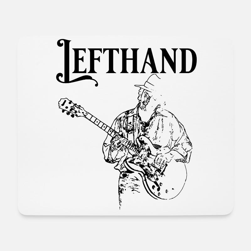 Linkshänder Gitarrist Lefthand - Mousepad (Querformat) - Weiß
