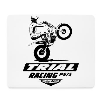 Trial - Trialsport - Moto Trial - Motorcycle Trial - Mousepad (Querformat) - Weiß - Vorne