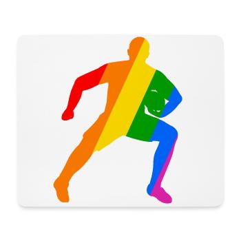 Rugby power in the rainbow - Mouse Pad (horizontal) - white - Front