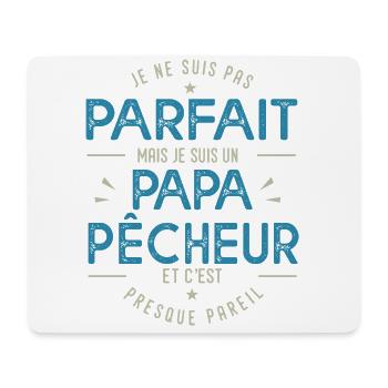 je suis un papa pêcheur cadeau papa pêche pêcheur - Tapis de souris (format paysage) - blanc - Devant