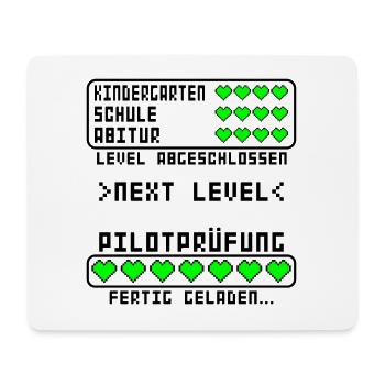 Pilotenprüfung Flugschein Hubschrauber bestanden - Mousepad (Querformat) - Weiß - Vorne