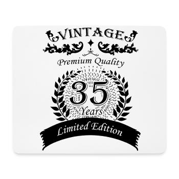 Vintage 35th Birthday Vintage - Mouse Pad (horizontal) - white - Front