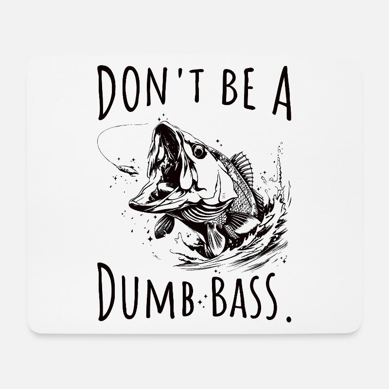 Barsch Angeln Angler Spruch lustig - Mousepad (Querformat) - Weiß