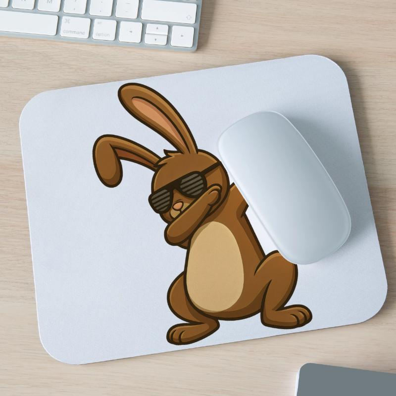 Easter Bunny Easter Dancing Easter Bunny Dab Mouse Pad (horizontal)