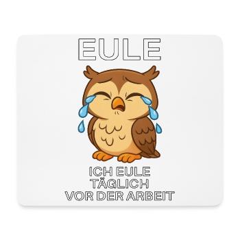 hibou allemand mèmes temps de travail fraude - Tapis de souris (format paysage) - blanc - Devant