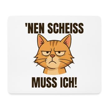 Lustige Katze mit frecher Spruch - Mousepad (Querformat) - Weiß - Vorne