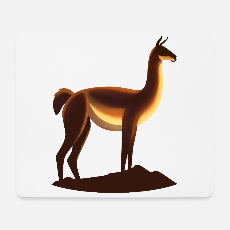 Guanaco - Mouse Pad (horizontal) - white