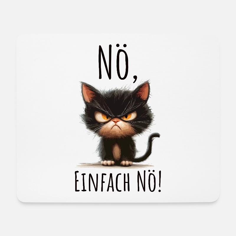 Nö Statement einfach Nein - Mousepad (Querformat) - Weiß