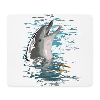 Delfin - Mousepad (Querformat) - Weiß - Vorne