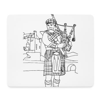 Schotte mit Dudelsack - Mousepad (Querformat) - Weiß - Vorne
