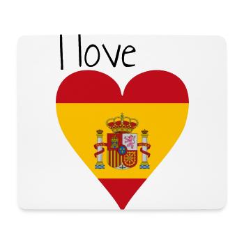 Ich liebe Spanien. Geschenkidee, spanische Flagge - Mousepad (Querformat) - Weiß - Vorne