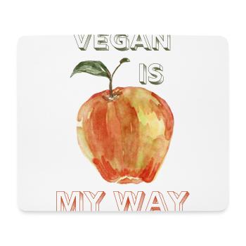 VEGAN IST MEIN WEG - Mousepad (Querformat) - Weiß - Vorne