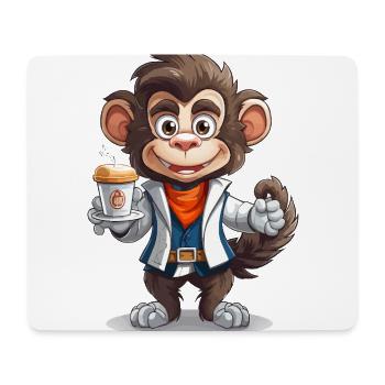 Brau-Affe Barista - Mousepad (Querformat) - Weiß - Vorne