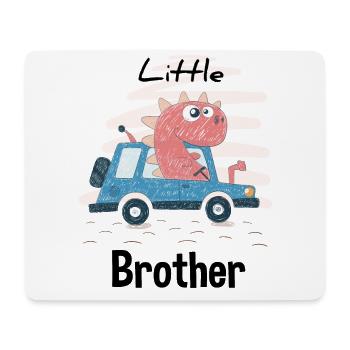 Little Brother - petit frère - Cadeau - Tapis de souris (format paysage) - blanc - Devant