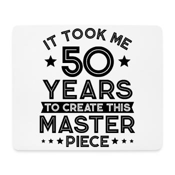 50th birthday 50 years birthday saying gift - Mouse Pad (horizontal) - white - Front