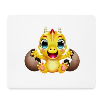Bebe Dragon Mignon - Tapis de souris (format paysage) - blanc - Devant