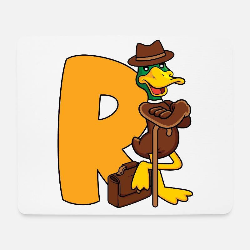 Rente Ente R Rentner Rentnerin Ruhestand Geschenk - Mousepad (Querformat) - Weiß