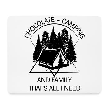 Tente Camping Camper Scout Bivouac - Tapis de souris (format paysage) - blanc - Devant
