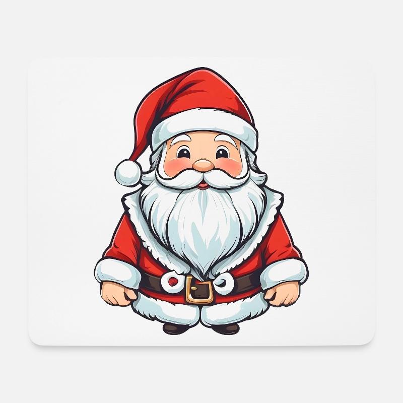 Comic Weihnachtsmann - Mousepad (Querformat) - Weiß