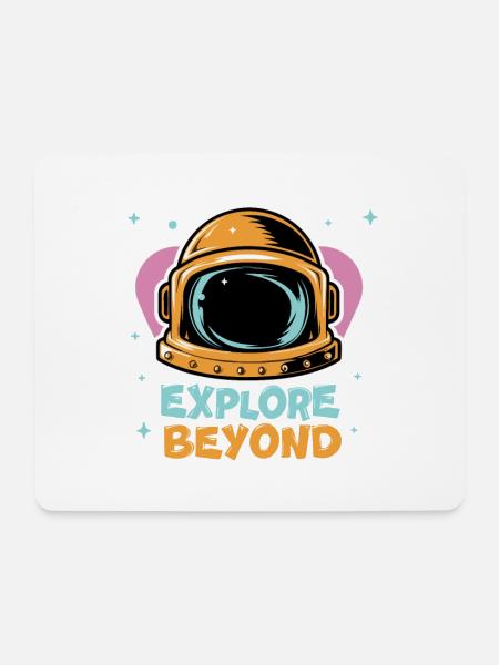 Space Astronaut - Jenseits entdecken - Mousepad (Querformat) - Weiß