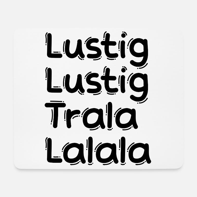 LUSTIG LUSTIG TRALALALALA NIKLAUSABEND WEIHNACHTEN - Mousepad (Querformat) - Weiß