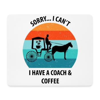 Kutscher Kutsche Pferdekutscher Kaffee - Mousepad (Querformat) - Weiß - Vorne