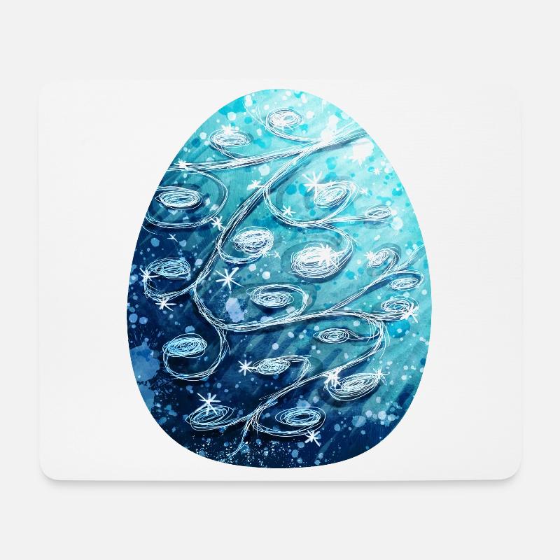 Dragon Egg Blue - Mouse Pad (horizontal) - white