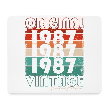 Né en 1987 Vintage Vintage Anniversaire Rétro - Tapis de souris (format paysage) - blanc - Devant