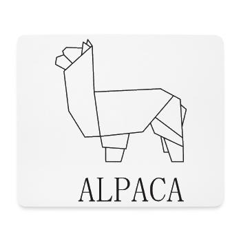Alpaca Origami Alpaka minimalistisch - Mousepad (Querformat) - Weiß - Vorne