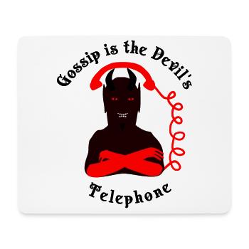Les commérages sont le téléphone du diable - Tapis de souris (format paysage) - blanc - Devant
