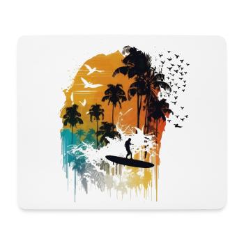 Watercolor Surfer - Mouse Pad (horizontal) - white - Front