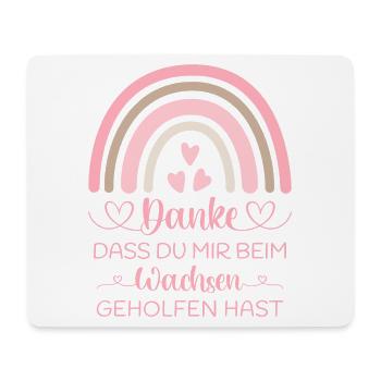 Danke dass Du mir beim Wachsen geholfen hast Kita - Mousepad (Querformat) - Weiß - Vorne