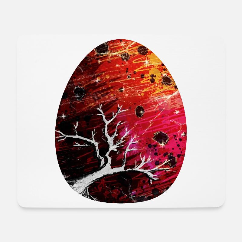 Dragon Egg Red - Mouse Pad (horizontal) - white