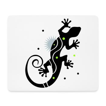Stilisierter Gecko im klaren Vektorstil - Mousepad (Querformat) - Weiß - Vorne