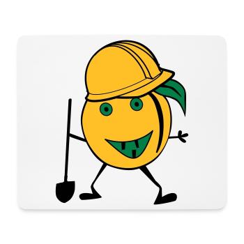 Orangen Bauarbeiter - Mousepad (Querformat) - Weiß - Vorne